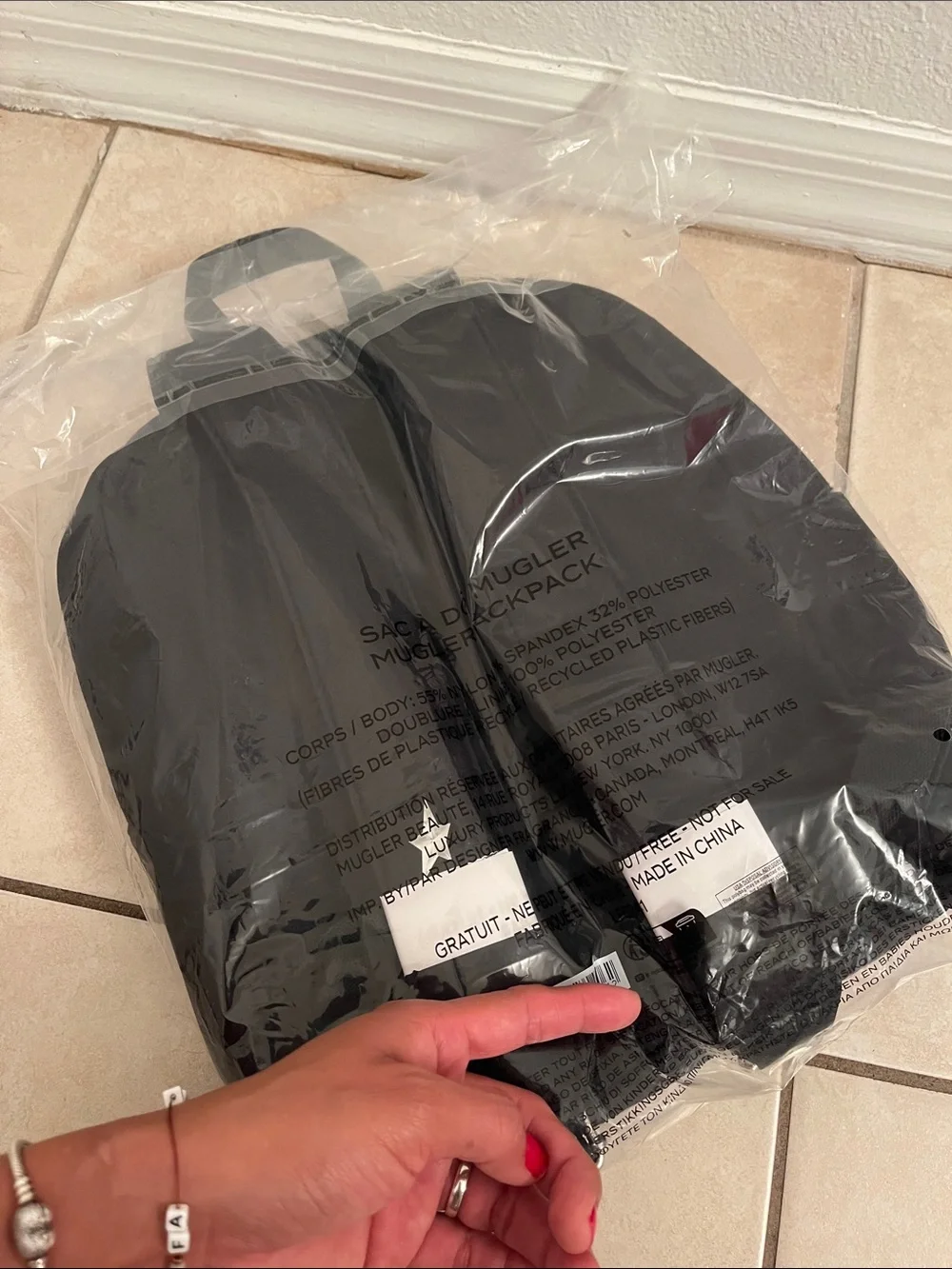 Mugler Black Backpack